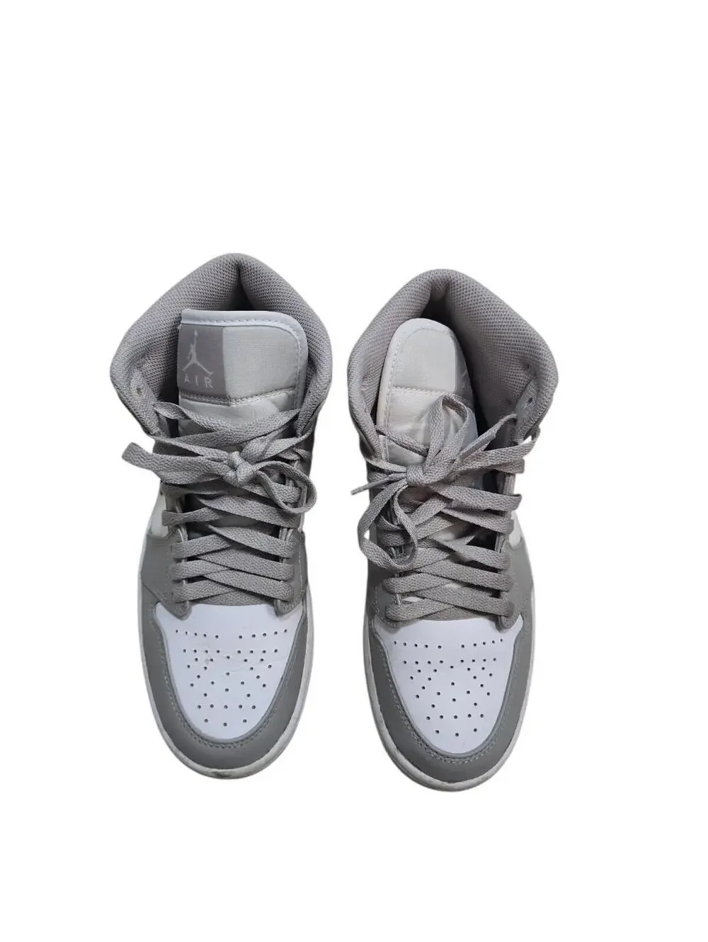 Air Jordan 1 Mid Light Smoke Grey 554724-082 Mens Size 7.5 White Gray No Box